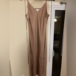 Prologue Tan Silk Dress